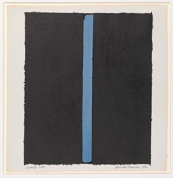 18 Cantos, Barnett Newman (American, New York 1905–1970 New York), A portfolio of 18 lithographs with a title page and colophon