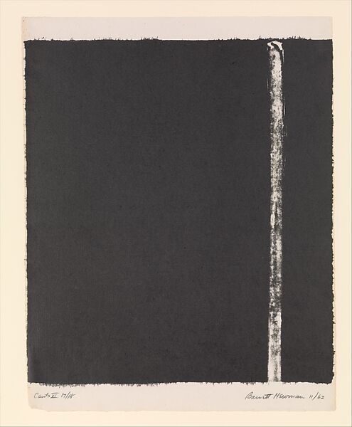 18 Cantos, Barnett Newman (American, New York 1905–1970 New York), A portfolio of 18 lithographs with a title page and colophon