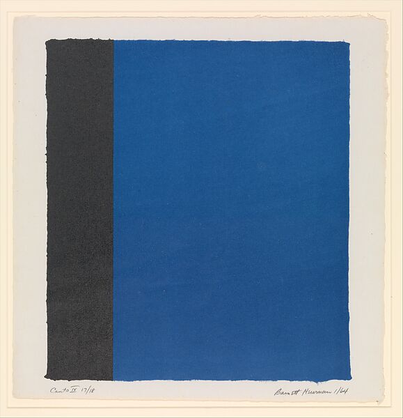 18 Cantos, Barnett Newman (American, New York 1905–1970 New York), A portfolio of 18 lithographs with a title page and colophon