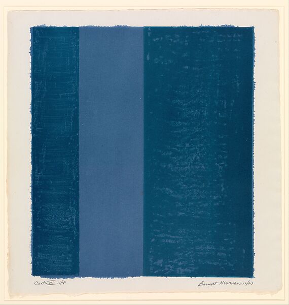 18 Cantos, Barnett Newman (American, New York 1905–1970 New York), A portfolio of 18 lithographs with a title page and colophon