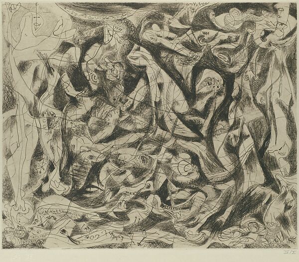 Untitled, Jackson Pollock (American, Cody, Wyoming 1912–1956 East Hampton, New York), Engraving and drypoint 