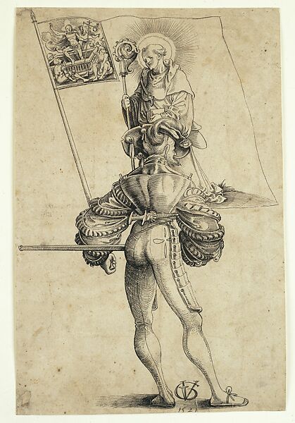 The Bearer of the Banner of the Canton Glarus, Urs Graf (Swiss, Solothurn ca. 1485–1529/30 Basel), Pen and brown ink