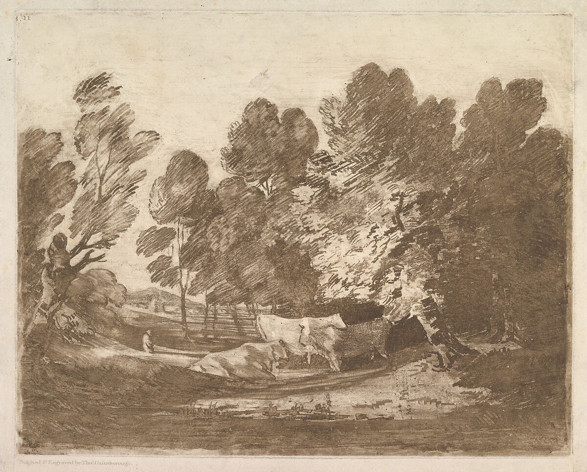 Wooded Landscape with Herdsmen and Cows
