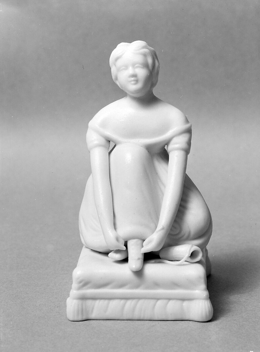 Figure of a Girl, Parian porcelain, American 