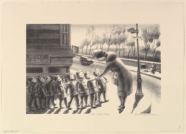 Trip to the Park, Saul Berman (American, Russia 1899–1975 Los Angeles, California), Lithograph 