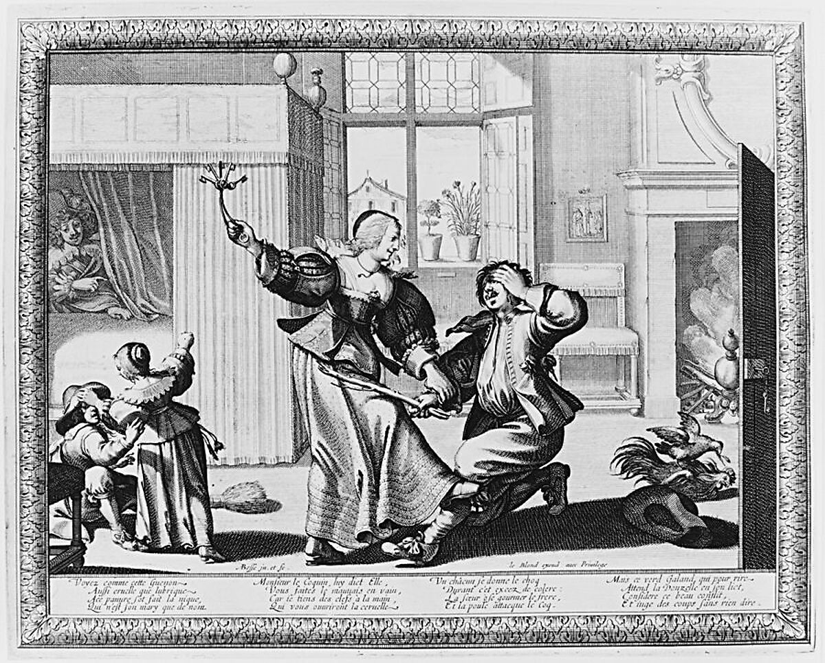 The Husband-Beater, Abraham Bosse (French, Tours 1602/04–1676 Paris), Etching with engraving