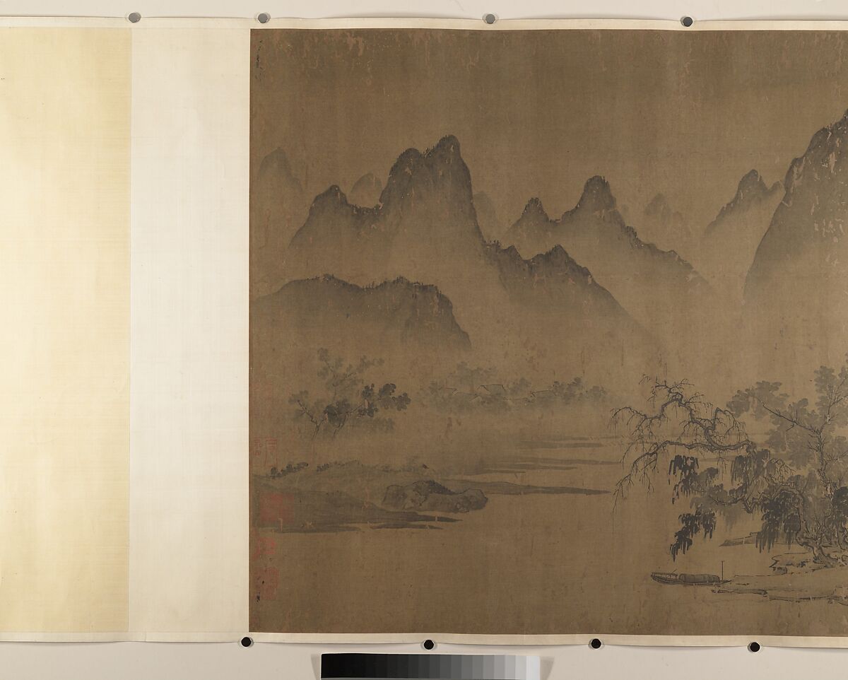 Rosy Sunset, Attributed to Wen Tong (Chinese, 1019–1079), Handscroll; ink and color on silk, China