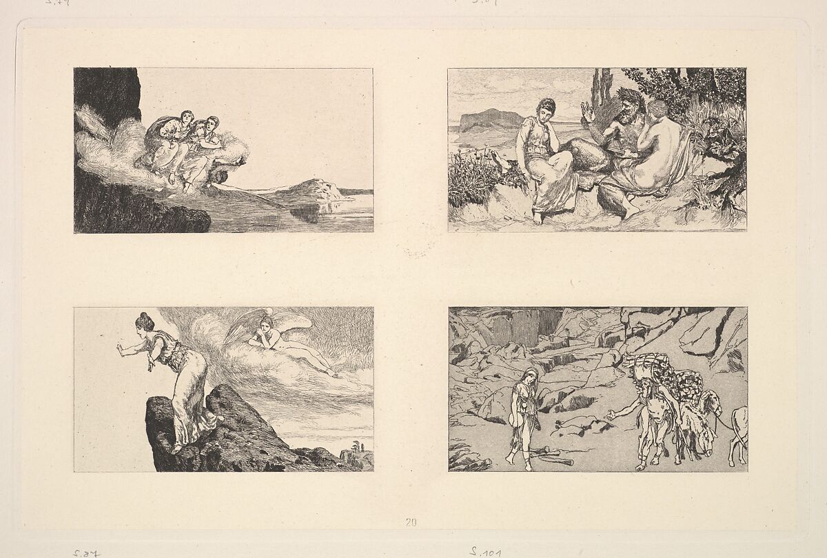 Max Klinger's Radierungen zu Apulejus' Märchen Amor und Psyche, Opus V a+b, Max Klinger (German, Leipzig 1857–1920 Großjena), Etching and aquatint