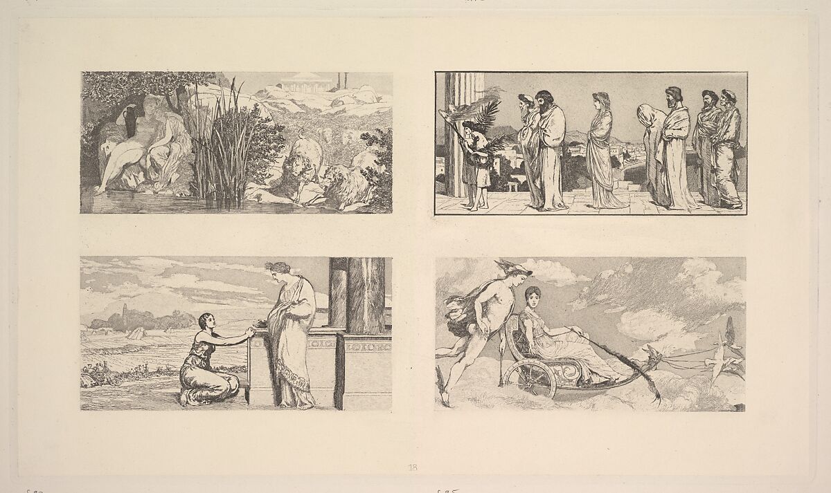 Max Klinger's Radierungen zu Apulejus' Märchen Amor und Psyche, Opus V a+b, Max Klinger (German, Leipzig 1857–1920 Großjena), Etching and aquatint