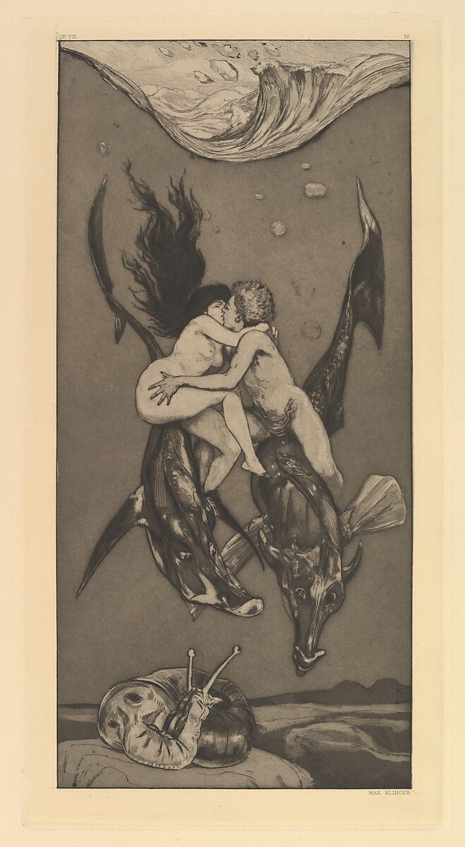 A Life, Max Klinger (German, Leipzig 1857–1920 Großjena), Series of fourteen etchings (fifteen in the edition) with original cardboard portfolio