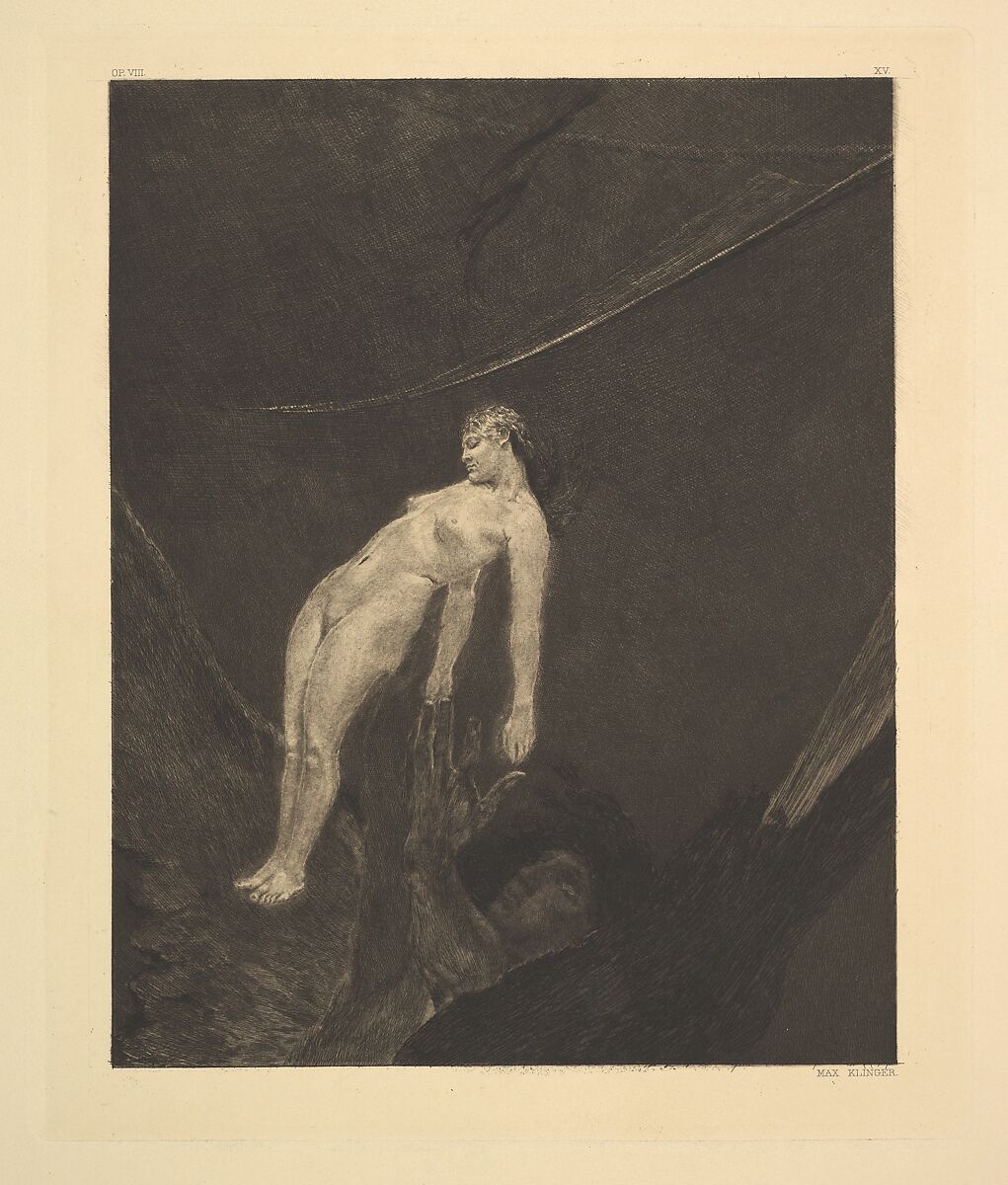 A Life, Max Klinger (German, Leipzig 1857–1920 Großjena), Series of fourteen etchings (fifteen in the edition) with original cardboard portfolio