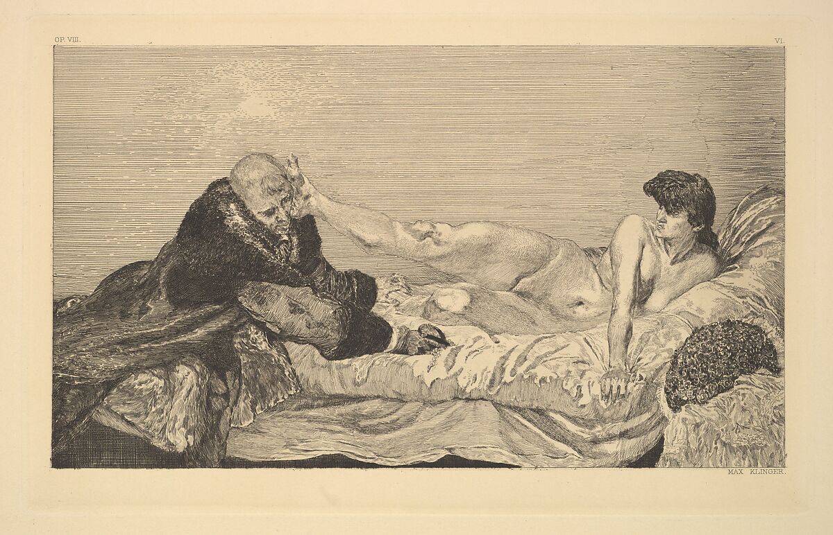 A Life, Max Klinger (German, Leipzig 1857–1920 Großjena), Series of fourteen etchings (fifteen in the edition) with original cardboard portfolio