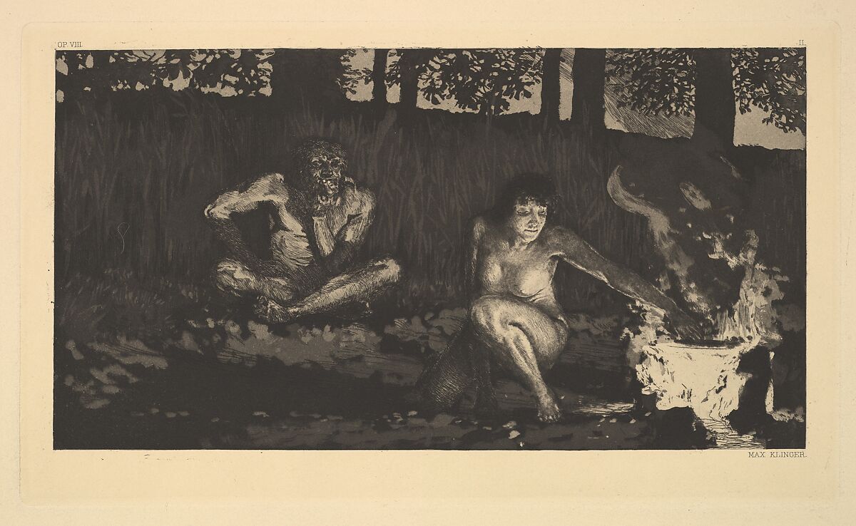 A Life, Max Klinger (German, Leipzig 1857–1920 Großjena), Series of fourteen etchings (fifteen in the edition) with original cardboard portfolio