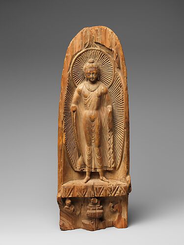 Buddha with radiate halo and mandorla