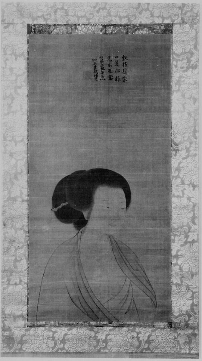 Portrait of a Lady, Unidentified artist Chinese, Hanging scroll; ink on silk, China 