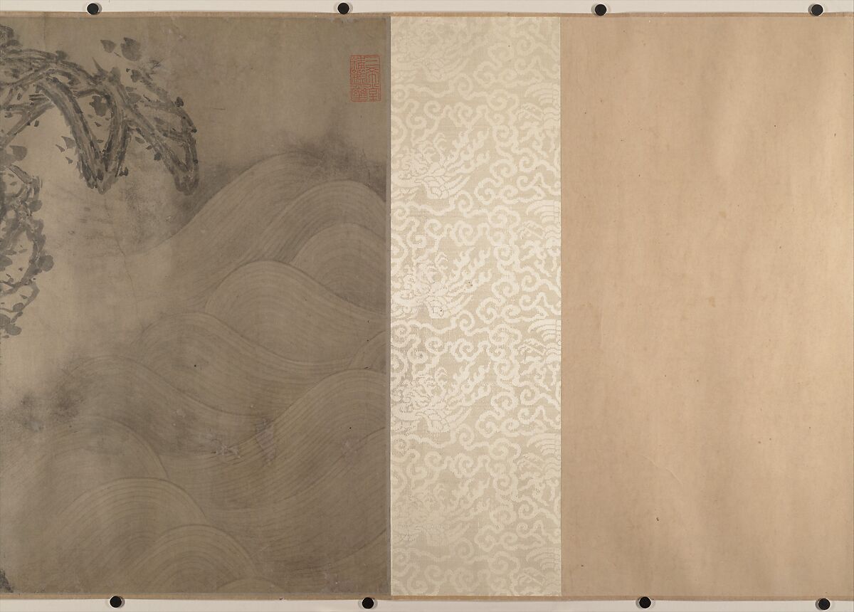 Dragon and Landscape, Unidentified artist  , 14th–15th century, Handscroll; ink on paper, China