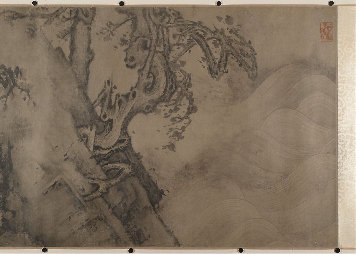 Dragon and Landscape, Unidentified artist  , 14th–15th century, Handscroll; ink on paper, China