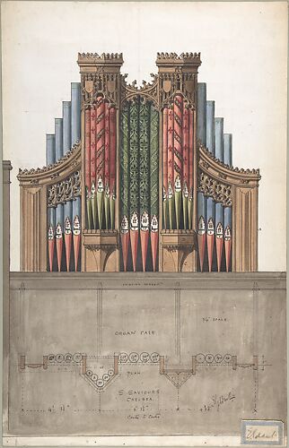 Design for an Organ Case for Saint Saviour's Church, Chelsea, London