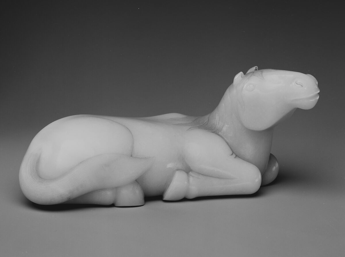 Reclining Horse, Jade (nephrite), China