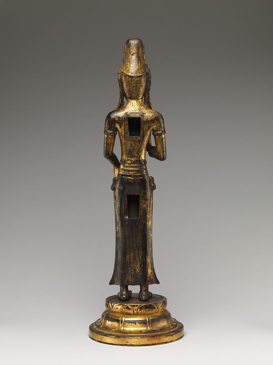 Bodhisattva Avalokiteshvara (Guanyin), Gilt arsenical bronze; lost-wax cast, China