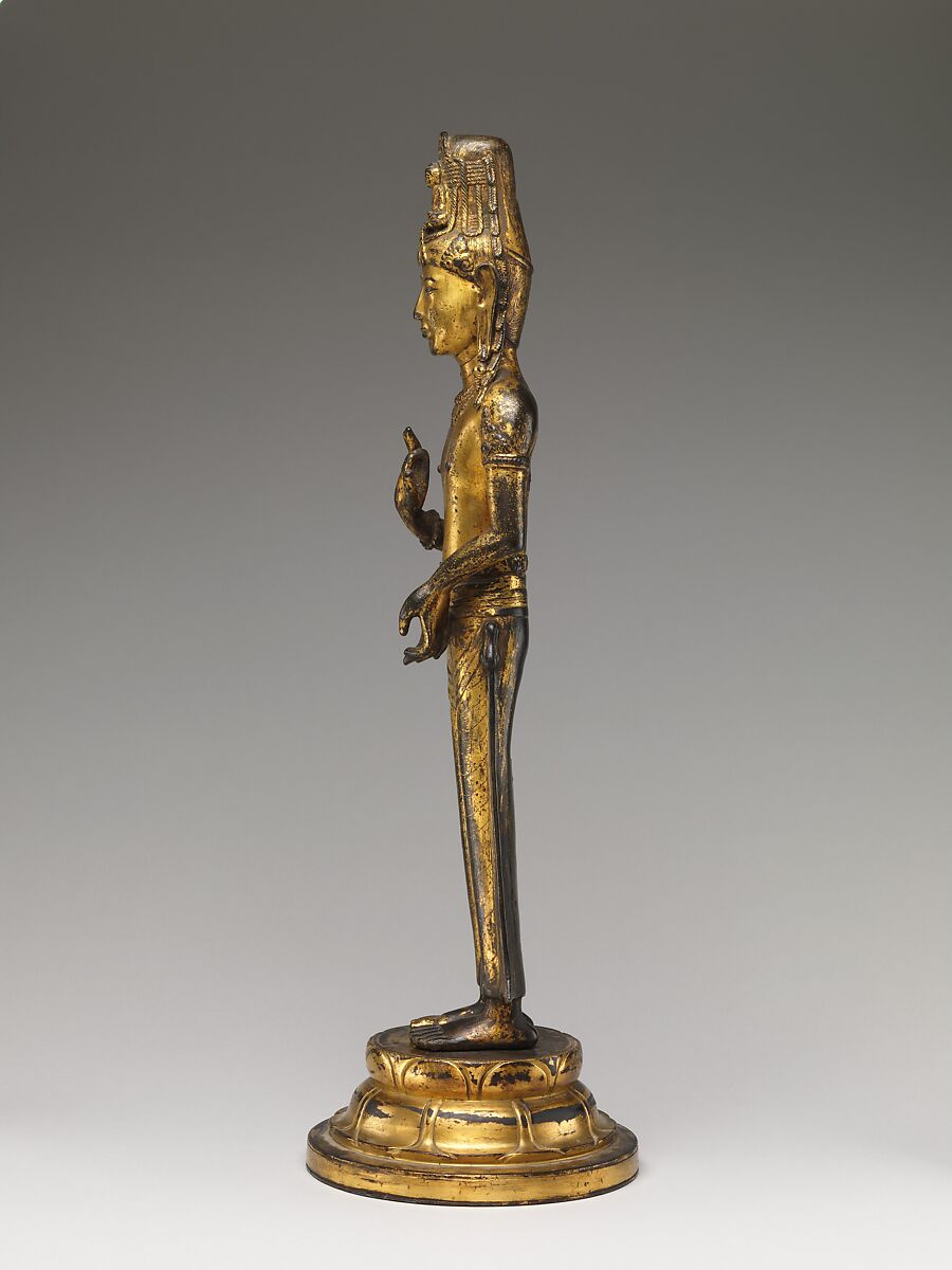 Bodhisattva Avalokiteshvara (Guanyin), Gilt arsenical bronze; lost-wax cast, China