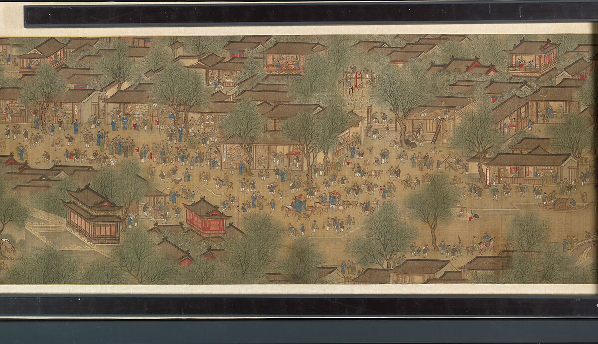 Spring Festival on the River, Unidentified artist, Handscroll; ink and color on silk, China