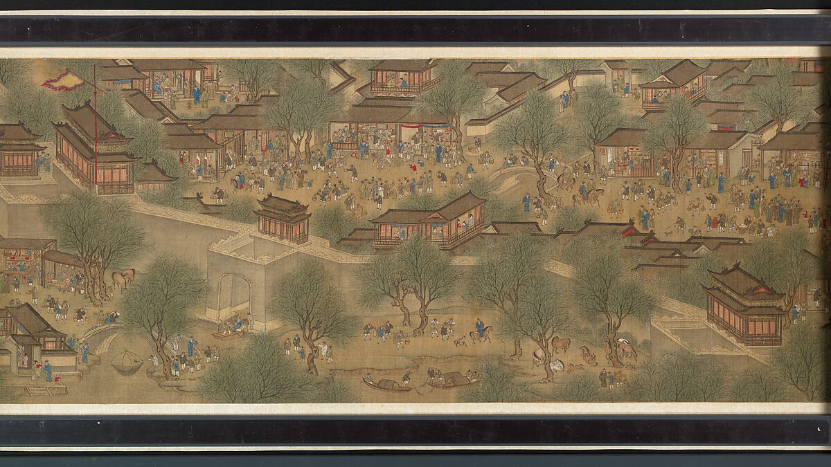 Spring Festival on the River, Unidentified artist, Handscroll; ink and color on silk, China