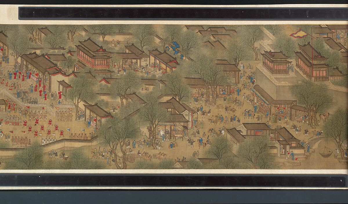 Spring Festival on the River, Unidentified artist, Handscroll; ink and color on silk, China
