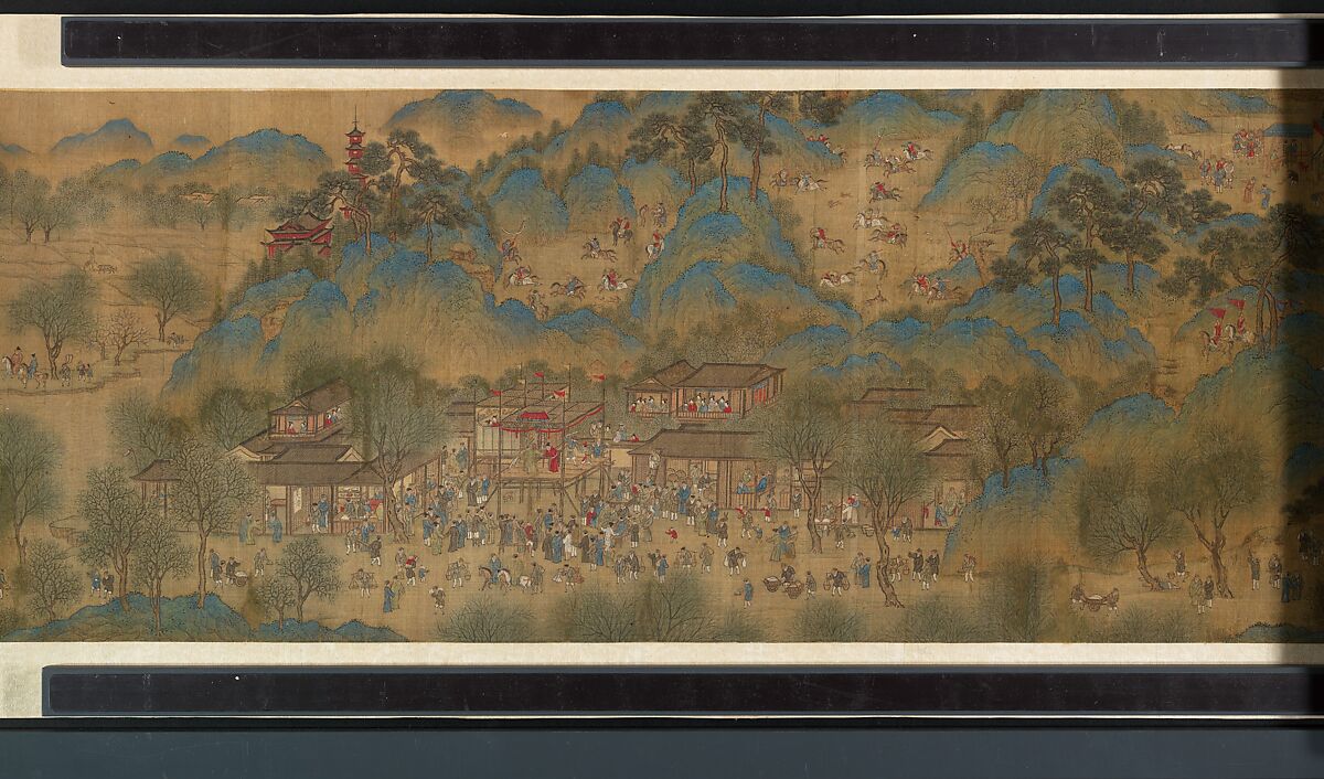 Spring Festival on the River, Unidentified artist, Handscroll; ink and color on silk, China