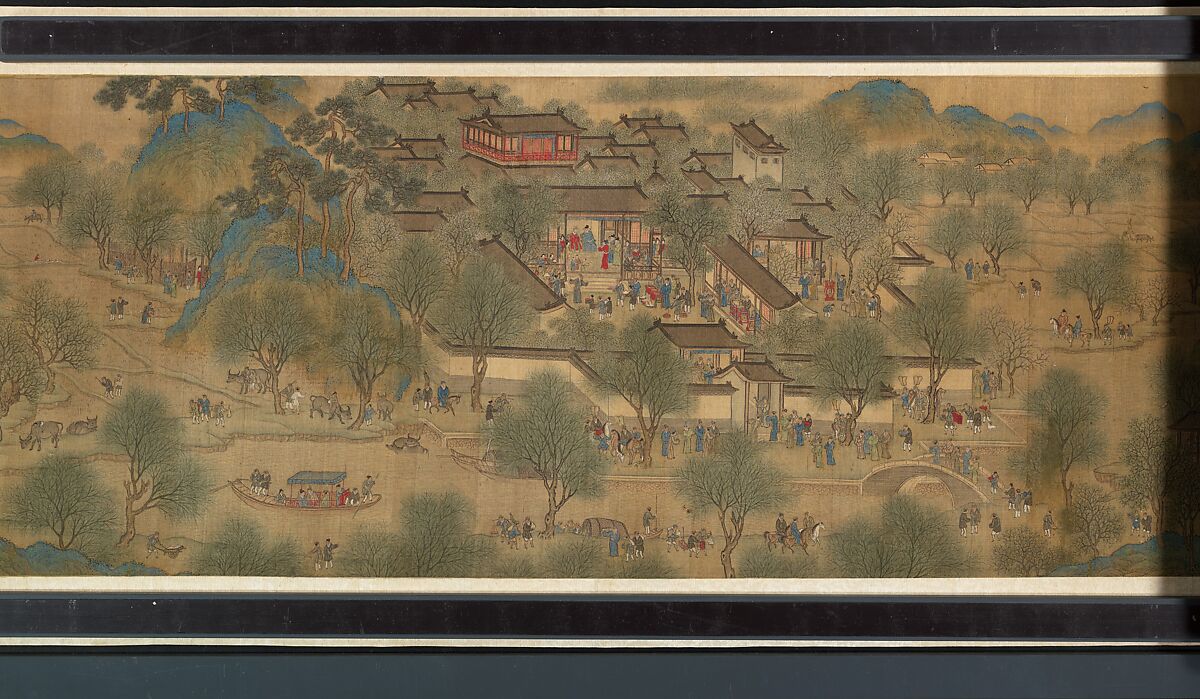 Spring Festival on the River, Unidentified artist, Handscroll; ink and color on silk, China