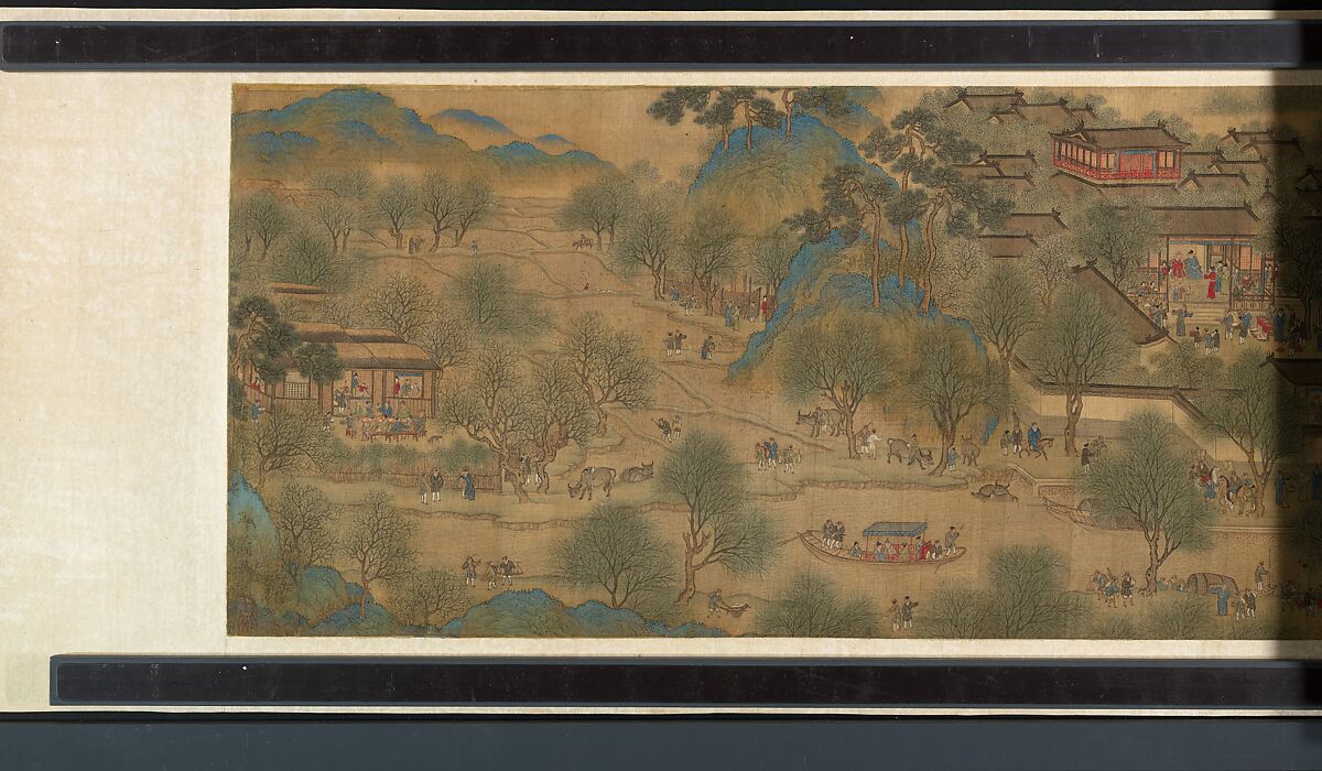 Spring Festival on the River, Unidentified artist, Handscroll; ink and color on silk, China
