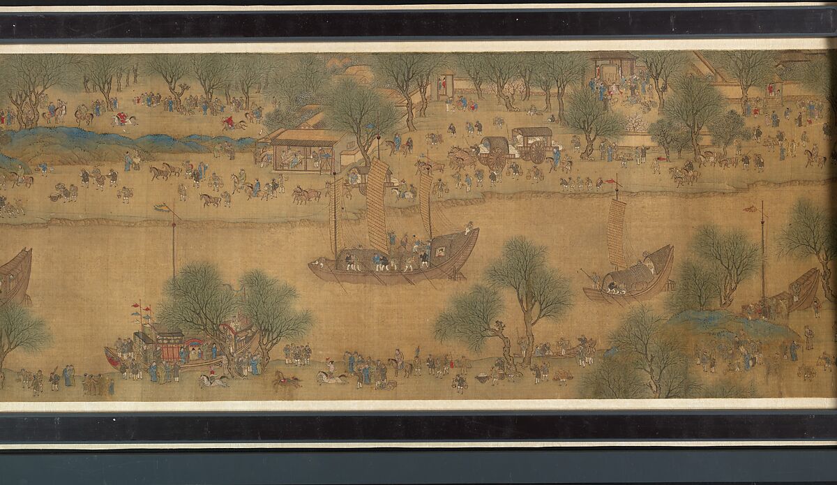 Spring Festival on the River, Unidentified artist, Handscroll; ink and color on silk, China