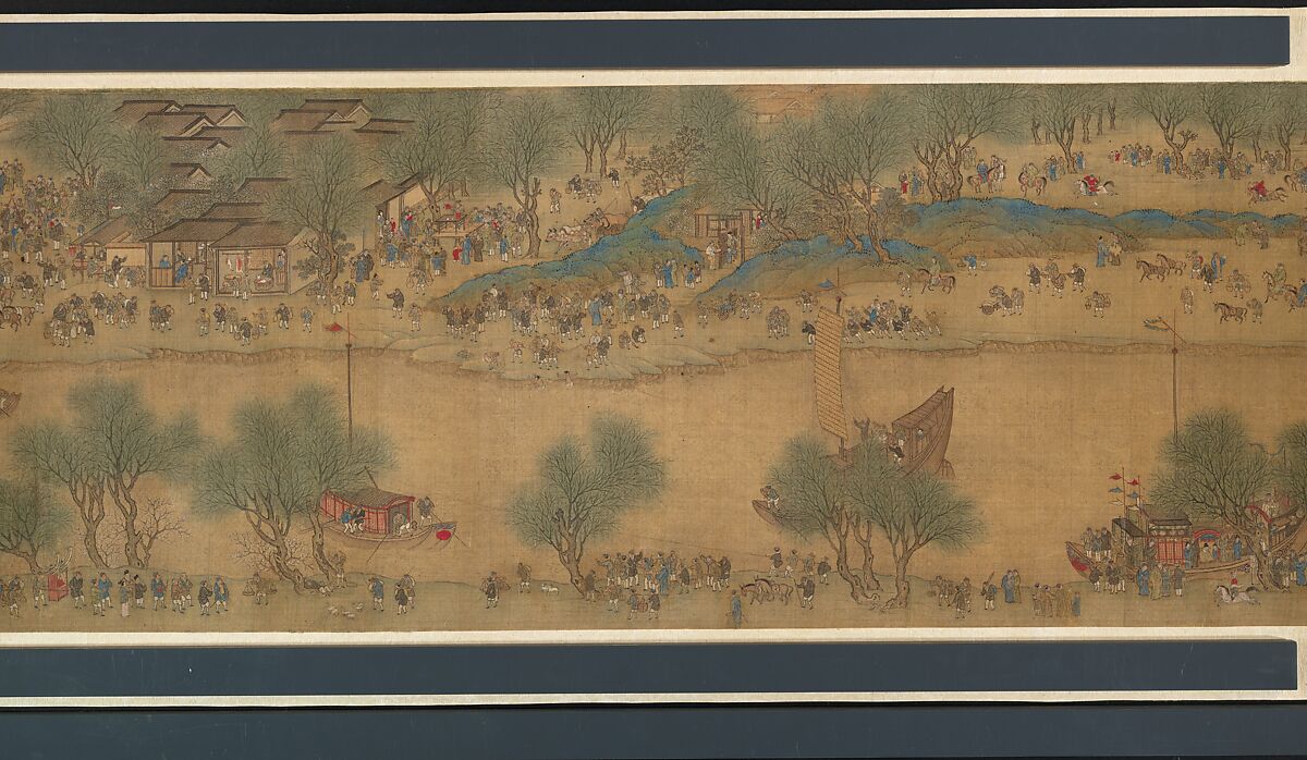 Spring Festival on the River, Unidentified artist, Handscroll; ink and color on silk, China