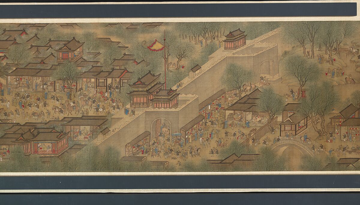 Spring Festival on the River, Unidentified artist, Handscroll; ink and color on silk, China