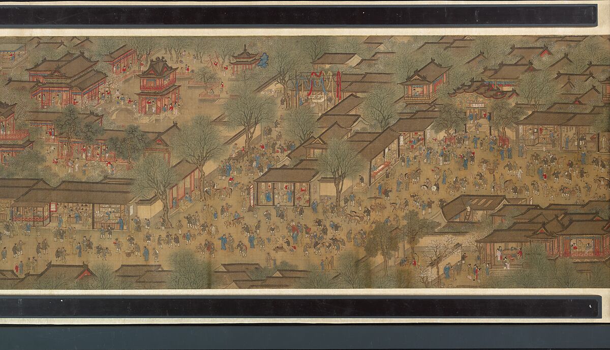 Spring Festival on the River, Unidentified artist, Handscroll; ink and color on silk, China