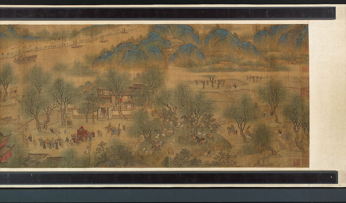 Spring Festival on the River, Unidentified artist, Handscroll; ink and color on silk, China