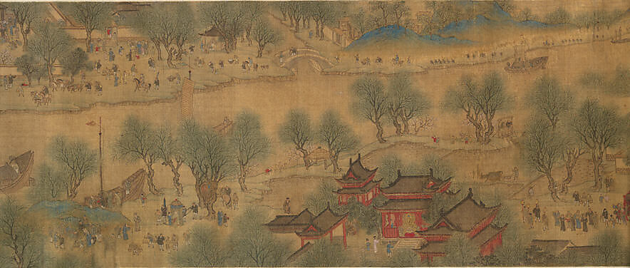 Spring Festival on the River, Unidentified artist, Handscroll; ink and color on silk, China 