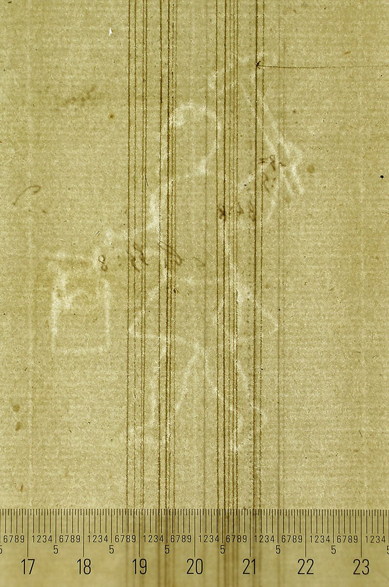 San Lorenzo, Library, Ricetto, portal from cloister, elevation; plan (recto) San Lorenzo, Library, Ricetto, portal from cloister, section; details (verso), Drawn by Anonymous, French, 16th century, Dark brown ink, black chalk, and incised lines
