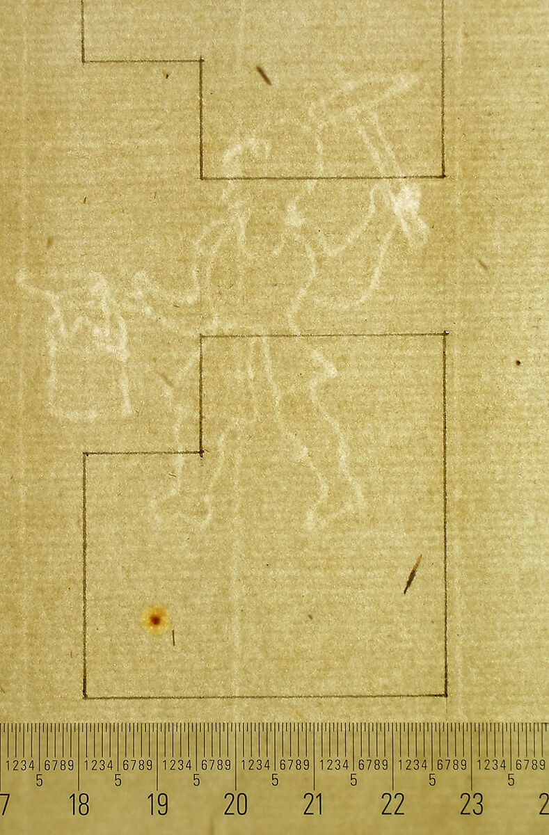 Palazzo Farnese, plan, garden extension (recto) blank (verso), Drawn by Anonymous, French, 16th century, Dark brown ink, black chalk, and incised lines
