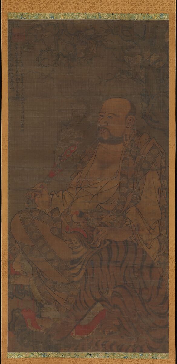 Bhadra, The Sixth Luohan, Unidentified artist Chinese, 14th century, Hanging scroll; ink and color on silk, China 