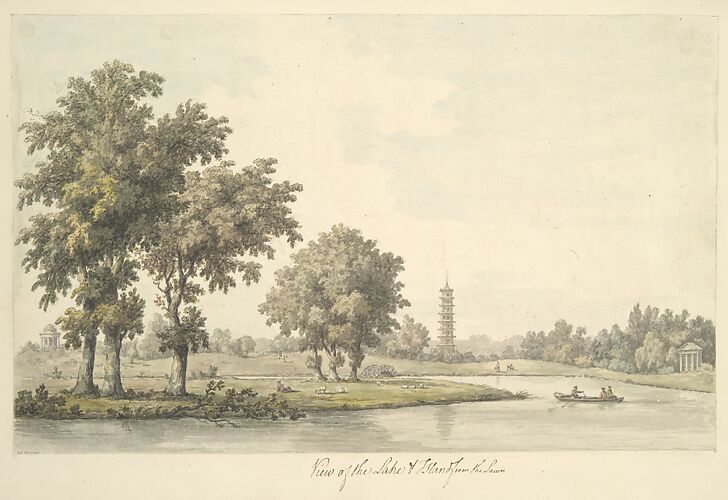View of the Lake and the Island from the Lawn at Kew