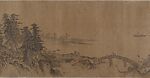 Fishermen Hermits in River Country, Unidentified artist (Chinese, 19th or 20th century), Handscroll; ink on silk, China