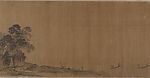 Fishermen Hermits in River Country, Unidentified artist (Chinese, 19th or 20th century), Handscroll; ink on silk, China