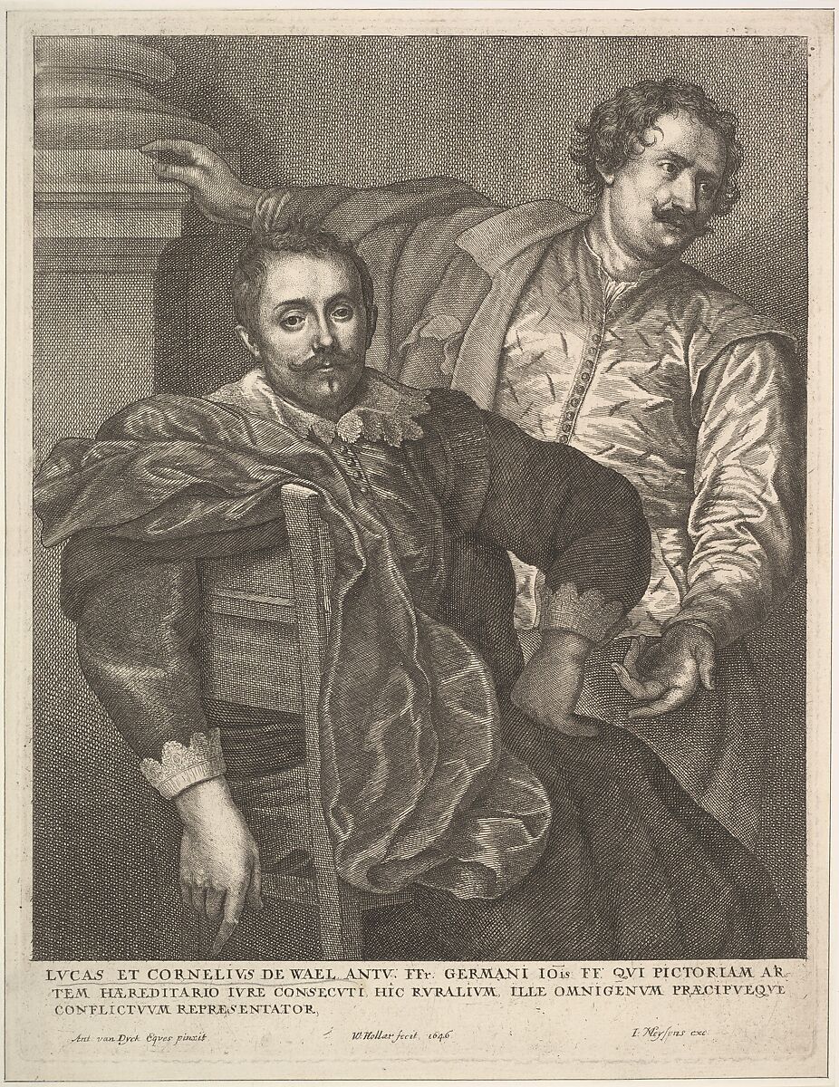 Lucas and Cornelius van Wael, Wenceslaus Hollar (Bohemian, Prague 1607–1677 London), Etching; Fourth state of four (NH) 