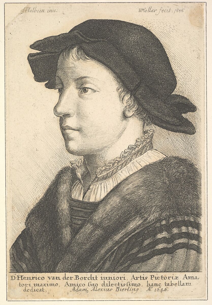 Young man wearing a hat in profile to left, Wenceslaus Hollar (Bohemian, Prague 1607–1677 London), Etching; third state of three (NH) 