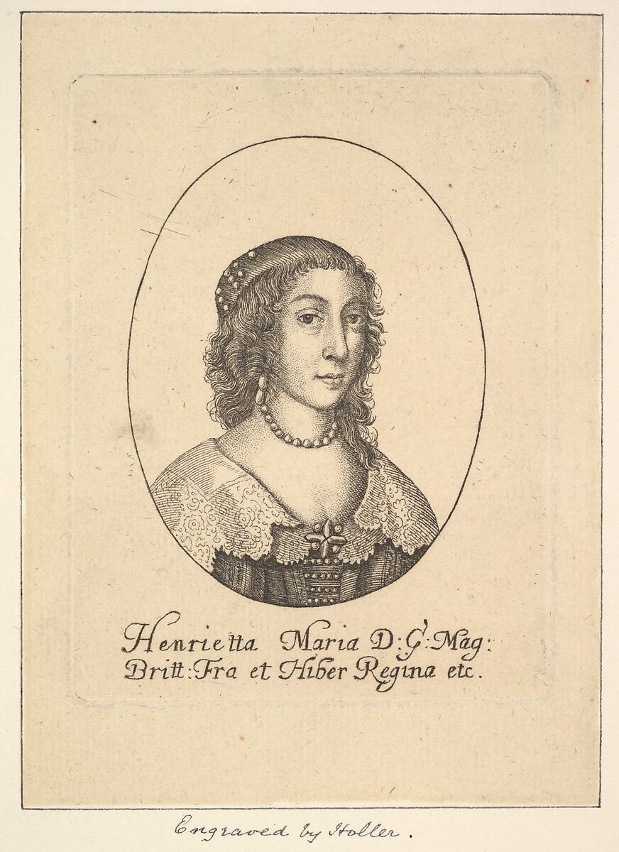Henrietta Maria, Copy after Wenceslaus Hollar (Bohemian, Prague 1607–1677 London), Etching and engraving 