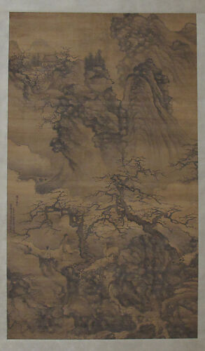 Spring Landscape with Plum Blossoms, Scholar and Deer