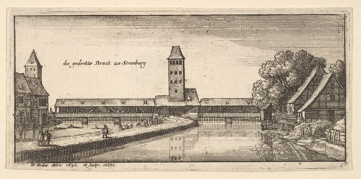 Strasbourg, from "German Views", Wenceslaus Hollar (Bohemian, Prague 1607–1677 London), Etching, only state 