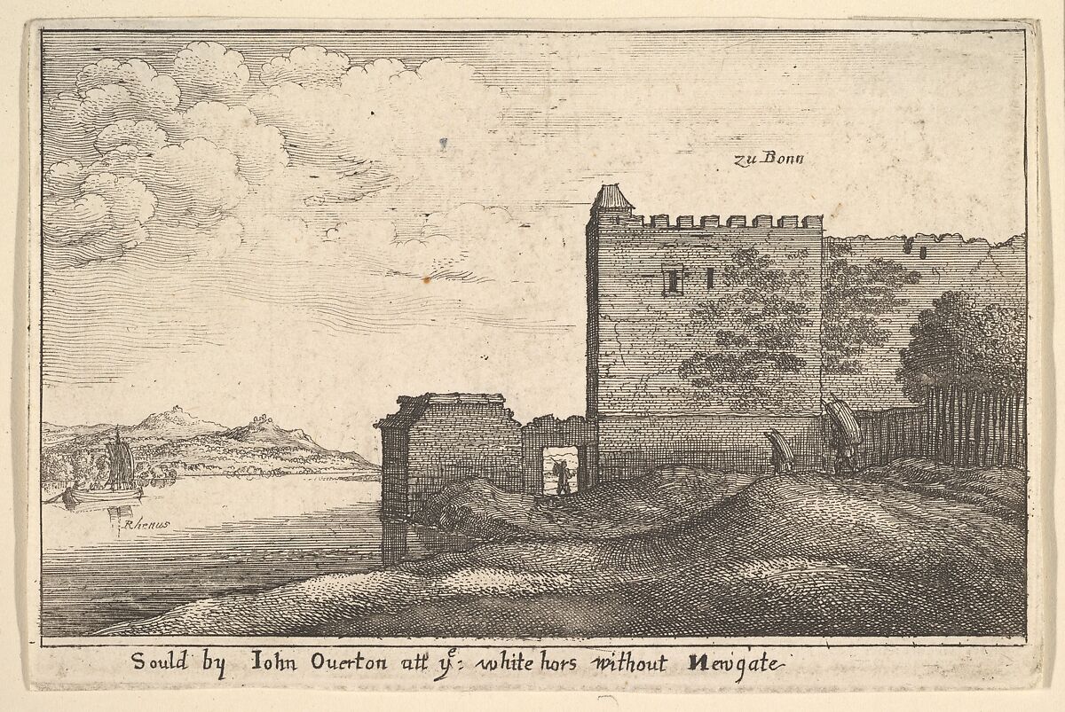 Zu Bonn, from "European Views", Wenceslaus Hollar (Bohemian, Prague 1607–1677 London), Etching; second state of three 