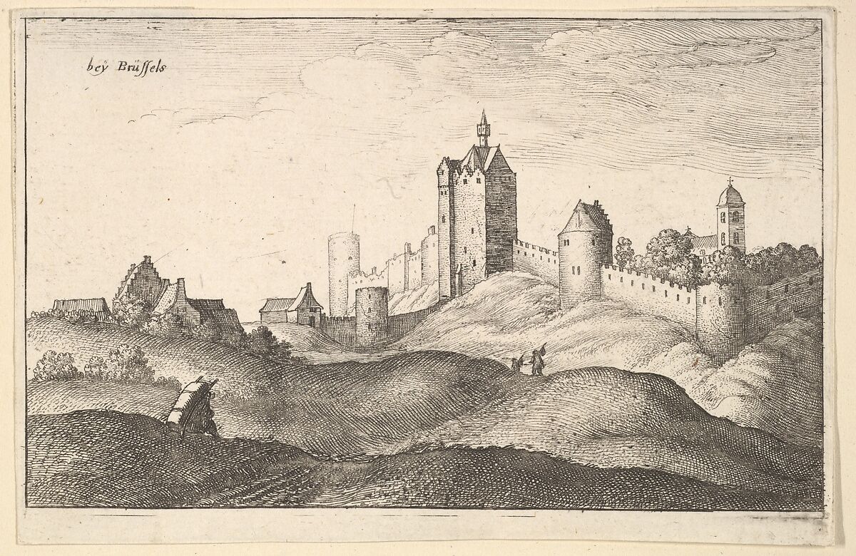 Beÿ Brüssels (Brussels), from "European Views", Wenceslaus Hollar (Bohemian, Prague 1607–1677 London), Etching, first state of two 